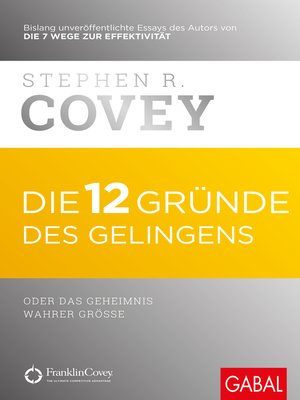 cover image of Die 12 Gründe des Gelingens